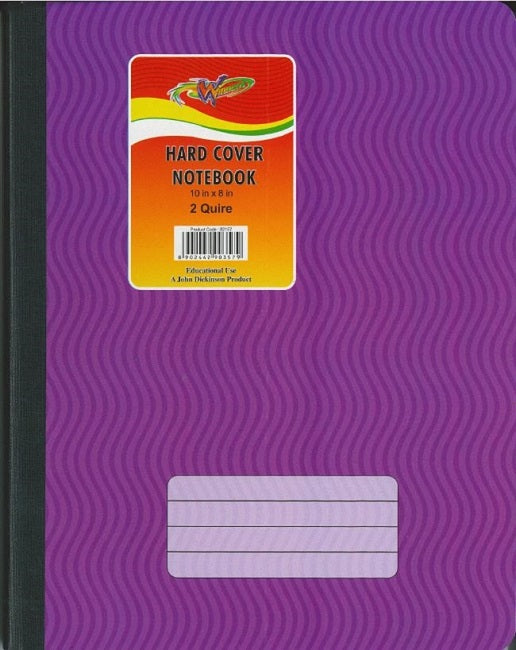Winners Hardcover Notebook, WAVE PATTERN, 10 x 8in, 2 Quire, Assorted ...