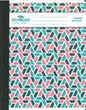 Scholar Softcover Notebook, 8" x 10", Aztec Pattern, Assorted Colours, SINGLE