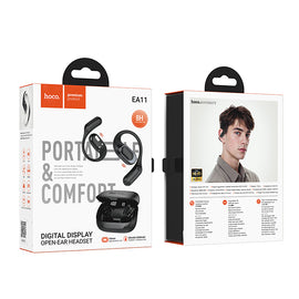 Hoco EA11 Honey Open True Wireless BT Headset, Black