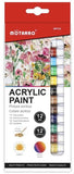 Acrylic Paint, 12 colours x 12ml Tubes