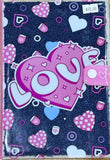Love Themed Diary, Lined Pages, Button Closure, Assorted Patterns