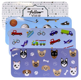 Bazic Pencil Case,  Metal Tin,  Assorted Fun Patterns