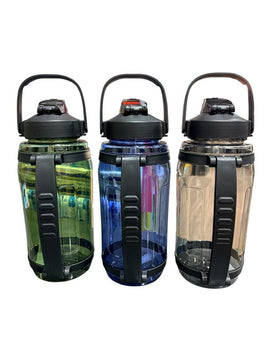 1800ml Clear Water Reusable Water Bottle with Handle, Assorted Colours