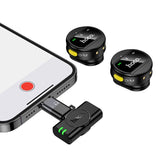 Hoco L22 Bright 2-In-1 Wireless Microphone With Case (iP/Type-C), Black