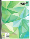 Winners 2 Subject Spiral Notebook, 10.5" x 8", 3-Hole Ruled & Lined, 80sheets, Assorted Patterns, Single