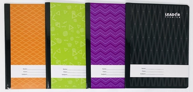 Leader Notebook Leader Softcover Notebook, Geometric Patterns, 8x10in, 180 pages, Asso ...