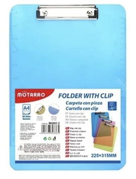 Mot Clipboard, A4, Transparent Assorted Colours
