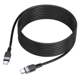 Hoco X109 Energy 60W Silicone Charging Data Cable Type C to Type C (Length - 3M), Black