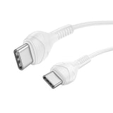 Hoco X37 Cool Power 60W Charging Data Cable Type-C To Type-C, White