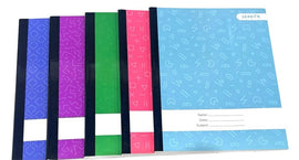 Leader Composition Notebooks, 10x8in, Hardcover, Assorted Colours & Matrix Patterns