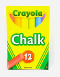 Crayola Coloured Chalk, 12 sticks