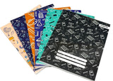 Leader Single Line Exercise Book with Vinyl Cover, Assorted Patterns, 8 x 10, 120 pages