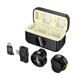 Hoco L22 Bright 2-In-1 Wireless Microphone With Case (iP/Type-C), Black