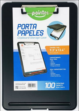Pointer Clipboard Storage Case, 9.3" x 13.4", BLACK, Single