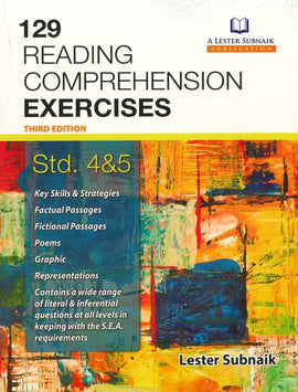 129 Reading Comprehension Exercises, Std. 4&5, 3ed  (Latest Edition 2019-2022) BY L. Subnaik