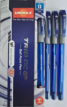 Unimax Trio DC GP 0.7MM Fine Ballpoint Pen, BLUE - Box of 12