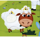 Janod Tactile Farm Animal Jigsaw Puzzle, 20 piece