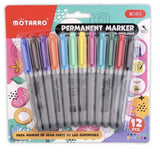 Mot Permanent Marker Set, 12 pcs