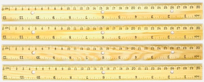 Long Brown Ruler Wooden Ruler, Brown, 30cm / 12 inch - Charrans.com
