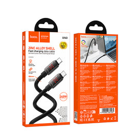 Hoco U143 Joy 240W Charging Data Cable C To C, Black