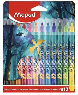 Maped Golden Dragon Felt Tip Markers, 12ct