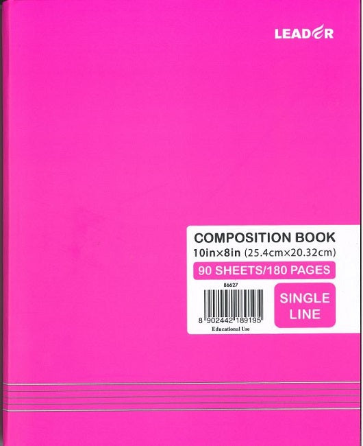 Leader Hardcover Designer Notebook, 8x10in, 180 pages, Assorted Colour ...