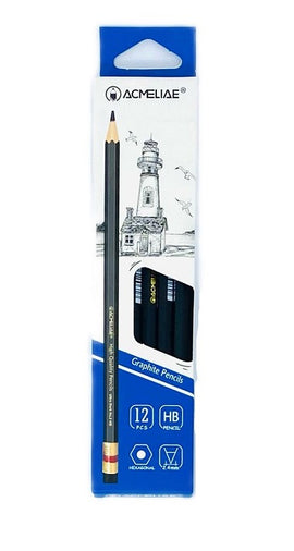 Acmeliame Graphite No.2 HB Pencil, Hexagonal, BLACK, Single Pencil