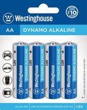 Westinghouse Battery, Alkaline, AA, 4 Pack