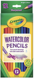 Crayola Watercolour Pencils, 12ct