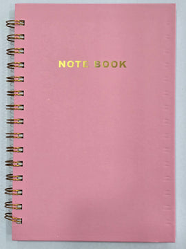 Gold Embossed Notebook, Lined Pages, Hardcover, PINK