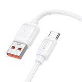 Hoco X115 Surpass 100W Fast Charging Data Cable USB A to Type-C, White