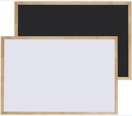 Double Sided Blackboard and Whiteboard in Wooden Frame, 23 x 30cm