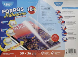 Pointer Pre-Cut Adhesive Book Covers, TRANSPARENT CLEAR, Pack of 11
