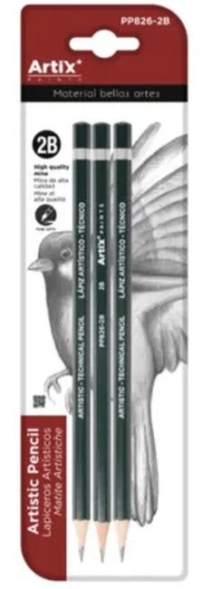 Artix 2B Drawing Pencil, Pack of 3