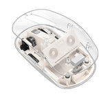 Hoco GM29 Dual-Mode Crystal Wireless Mouse, SPACE WHITE