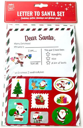 Festive Magic Letter to Santa, 3 piece set, Assorted Patterns