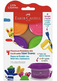 Faber-Castell Modeling Play Dough, 4x50g, Glitter Neon