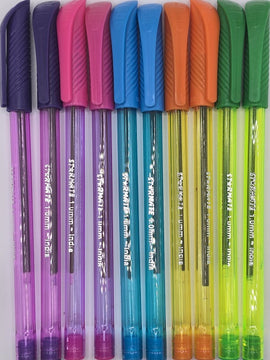 Starmate Ballpoint Pens, Assorted Colours, 10 count