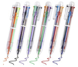 6-in-1 Retractable Ballpoint Pen, 6 Colors, Transparent Barrel, Single Pen