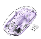 Hoco GM29 Dual-Mode Crystal Wireless Mouse, ROMANTIC PURPLE