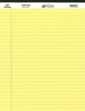 Scholar Writing Pad, Letter Size, 8 1/2" x 11", YELLOW
