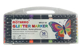 Glitter Marker Set with Sparkle Carry Case, 36 Colours