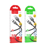 Hoco X109 Energy Silicone Charging Data Cable 3.0A USB-A to Type-C (Lenght=3M), Black