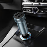 Hoco Z49 Dual Port Fast Charging Car Charger, METAL GRAY