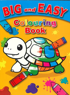 Big and Easy Jumbo Colouring Book - Turtle, Creatures & Food