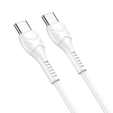 Hoco X37 Cool Power 60W Charging Data Cable Type-C To Type-C, White