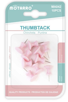 Motarro Large Push Pin / Thumb Tacks, Pastel Colours, 10pc