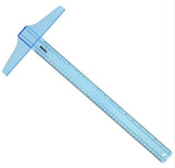 Helix T-Square 45cm Ruler, Blue Transparent