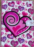 Love Themed Diary, Lined Pages, Button Closure, Assorted Patterns