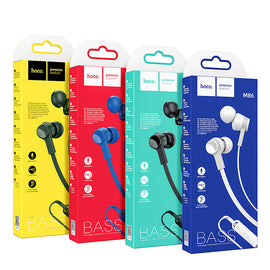 Hoco M86 Oceanic Universal Earphones With Mic, White